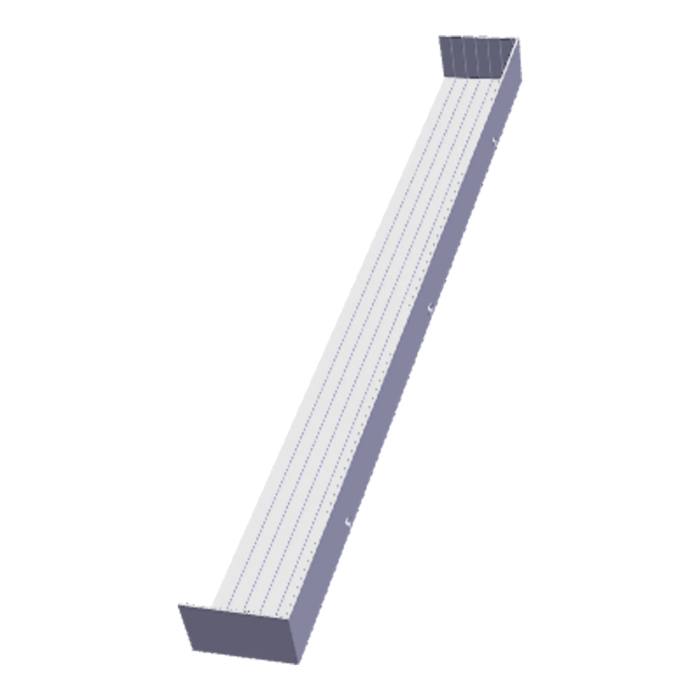 spacer, back, black, 598x65x40