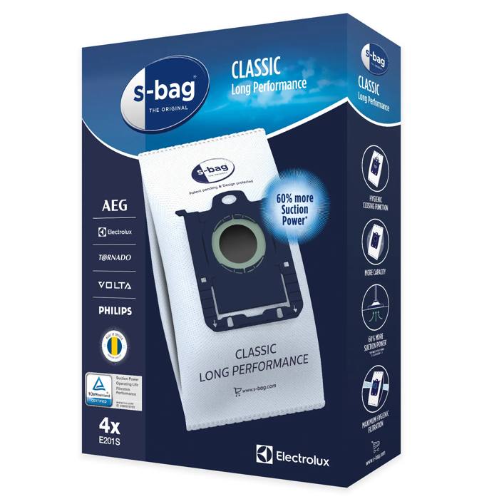E201S  s-bag® Sacs aspirateurs classic long performance