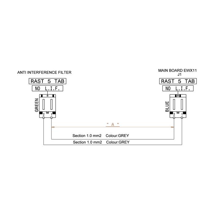 harness,anti-interference filter,main electronic board,J1,1020mm