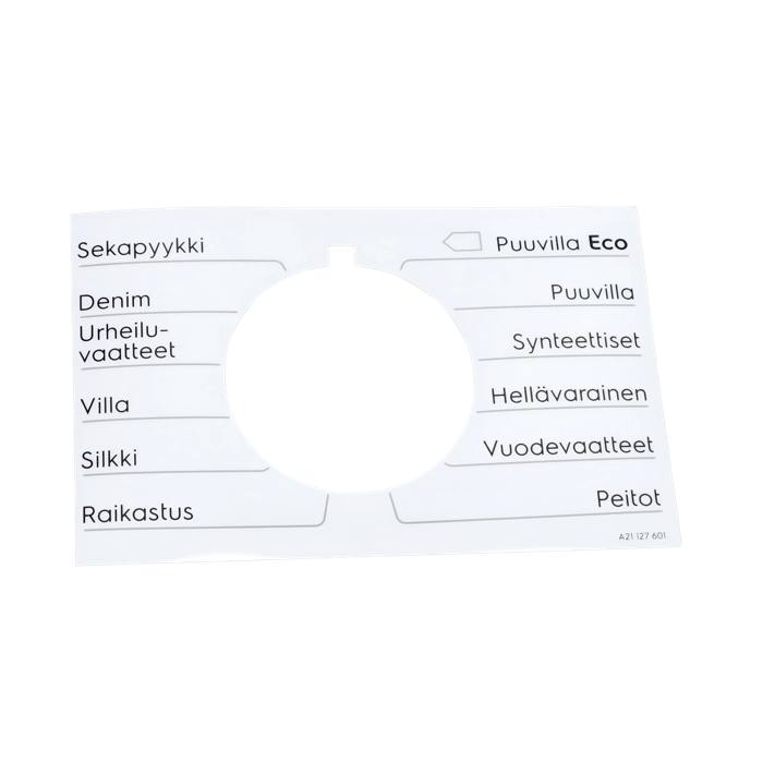 programme plate,knob,adhesive,FI