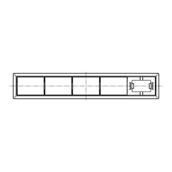 Push button,rectangular,complete,white