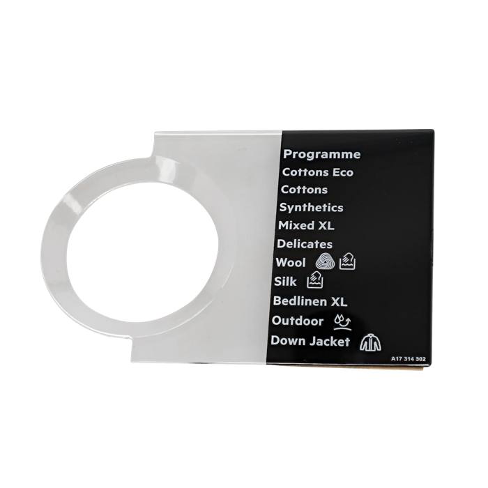 programme plate,knob,adhesive,EN