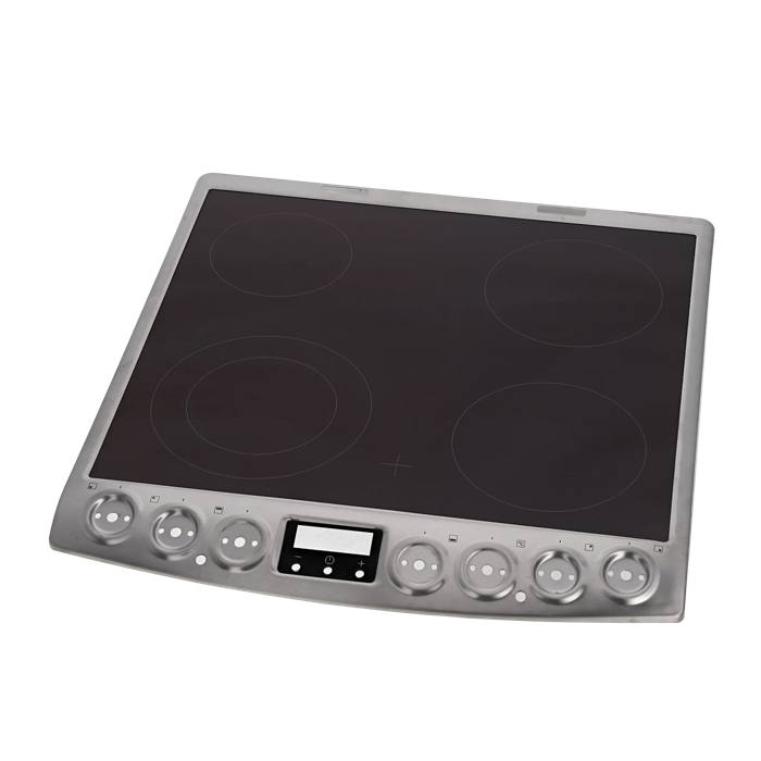cooking top with frame, inox, 60cm