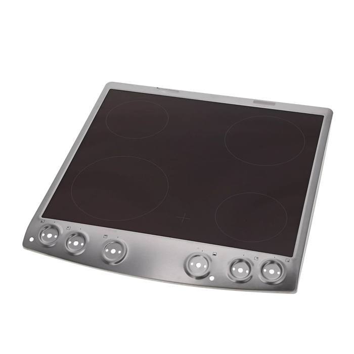 cooking top with frame, inox, 60cm
