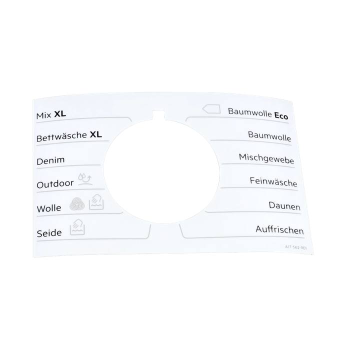 programme plate,knob,adhesive,DE