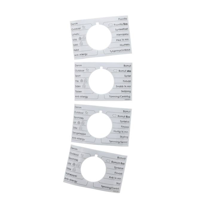 programme plate,knob,adhesive,DA,NO,SV,FI