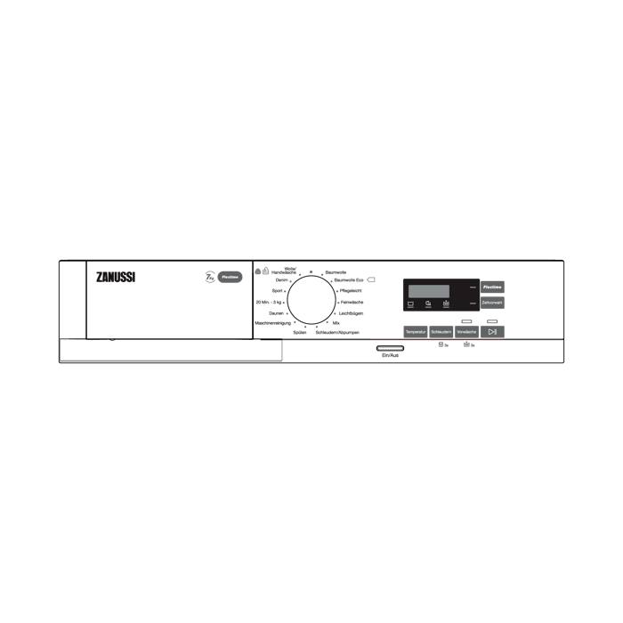 control panel, white, Zanussi