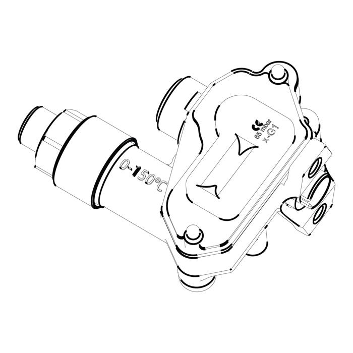gas tap, semi-rapid, d=0.30 G20-20mbar