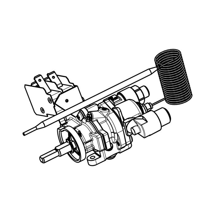 thermostat, 1-way, black, 0,39