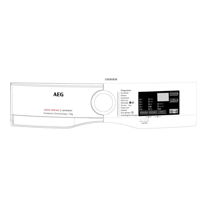 control panel, white, AEG