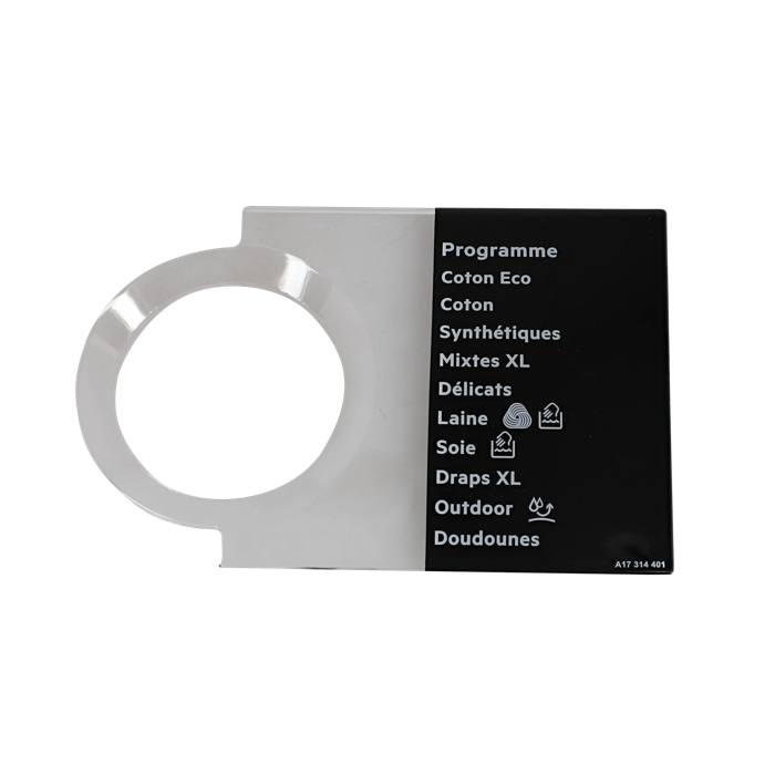 programme plate,knob,adhesive,FR