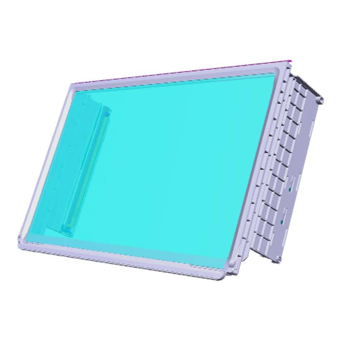 glass panel assembly, with, guidance rail, BF70,576xD381.4mm