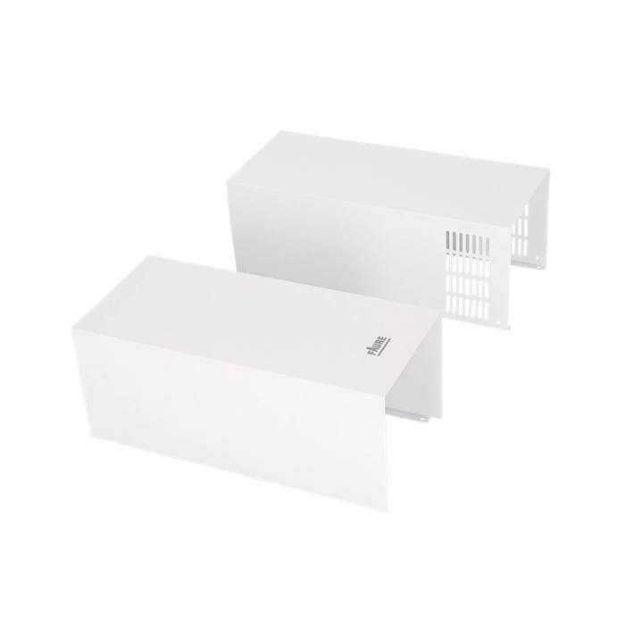 cheminée, complet, blanc