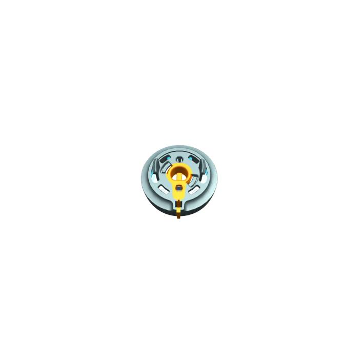 capuchon bouton, sélecteur programmes, argent