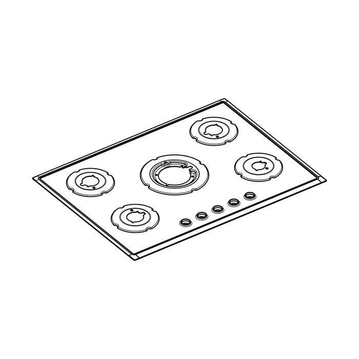 ARBEITSPLATTE,INOX,AEG,696X516