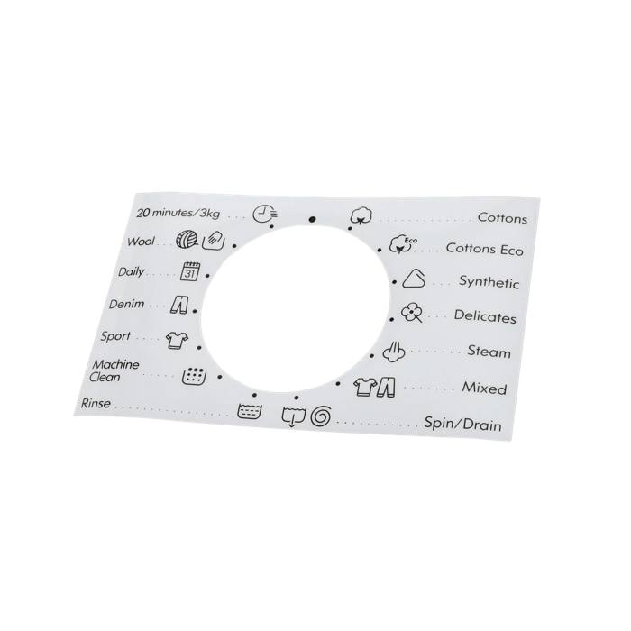 programme plate,knob,adhesive,EN