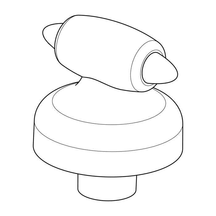 Brown Hob Control Knob