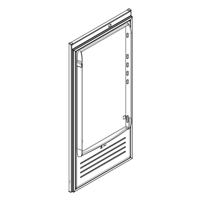 Witte koelkastdeur - 538x1144mm
