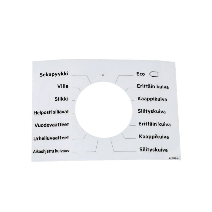 programme plate,knob,adhesive,FI
