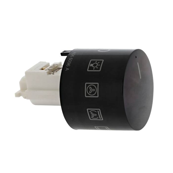 knop, functies, zwart, 9+0