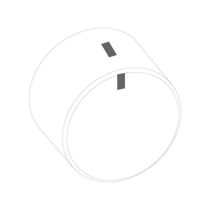 knob, white