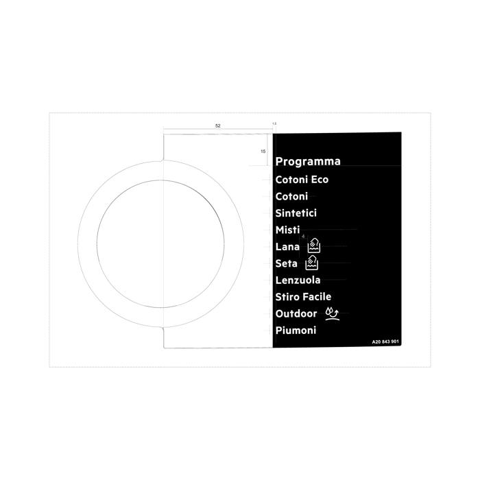 programme plate,knob,adhesive,IT