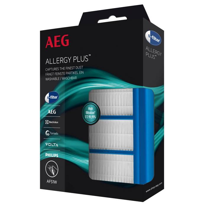 AFS1W Allergy Plus® s-filter® Lavable pour Aspirateur