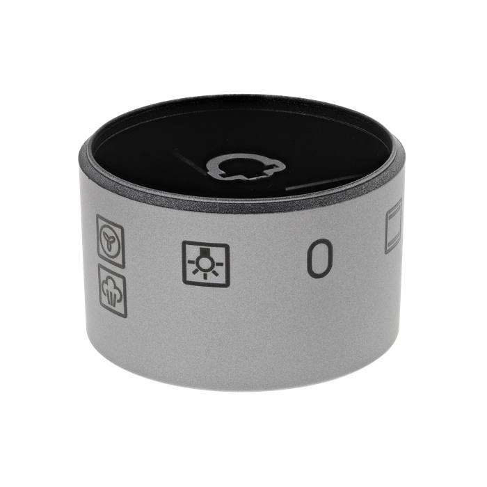 knob, function, grey, 8+0