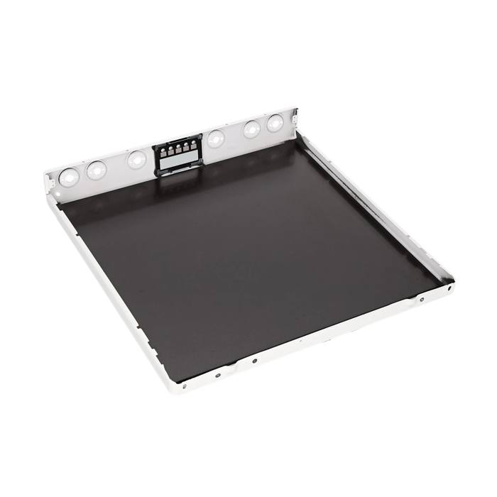 GLASPLATTE MIT RAHMEN,WEISS,60