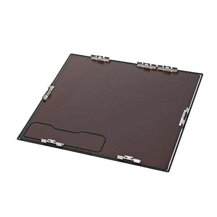 Glasplatte mit Rahmen,Inox,Progress,576x506mm