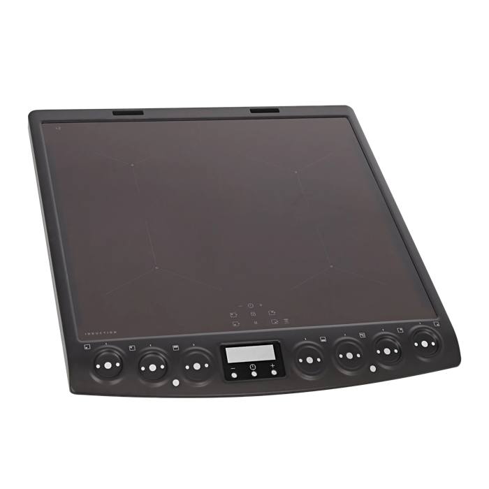 cooking top with frame, black