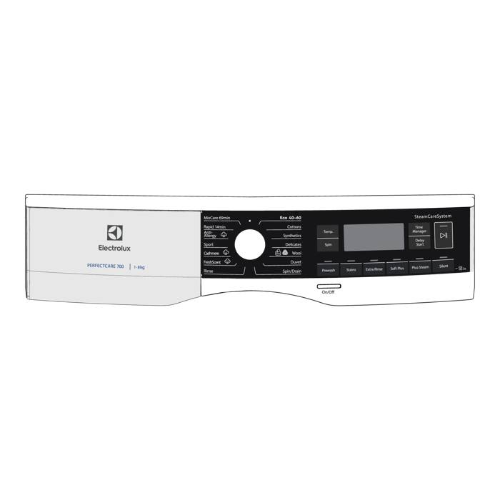 manöverpanel, vit, Electrolux, EN