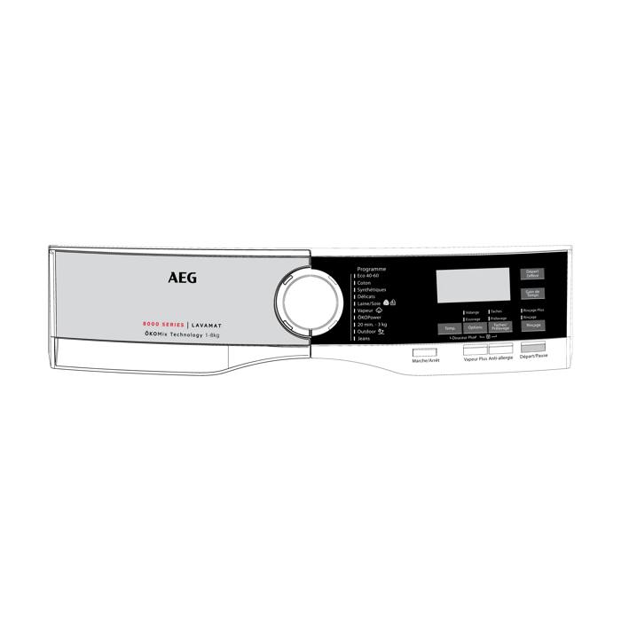 control panel, white, AEG