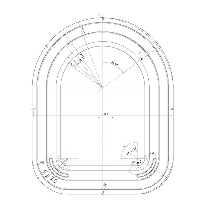 Back panel, white