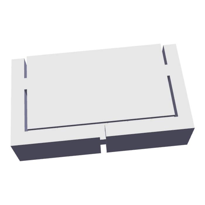 Gefrierschubladentür - Stainless Steel - 913x229mm
