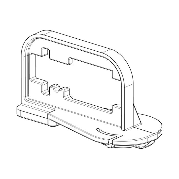 hus, anslutningsdon, plast, 41,5X27.5mm