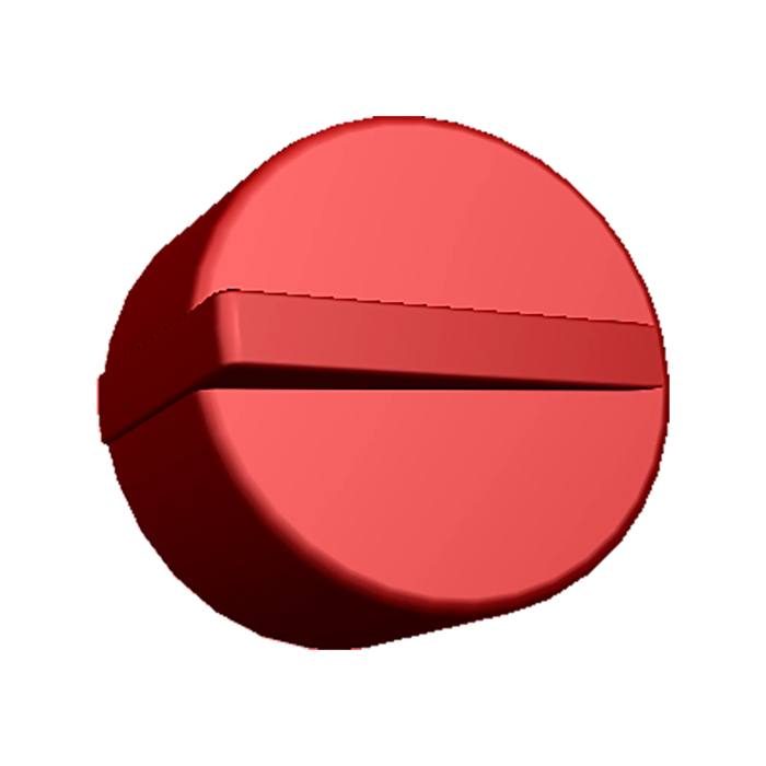 knob, white