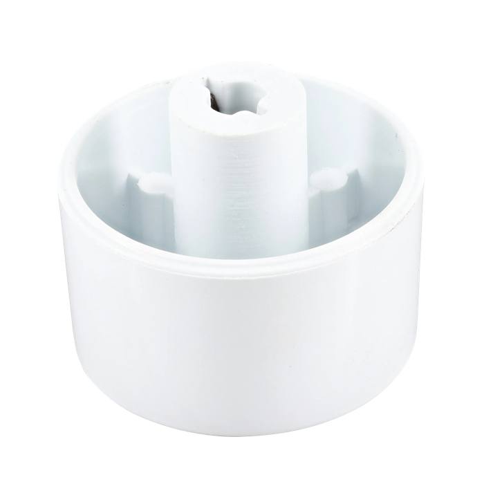 knob, white