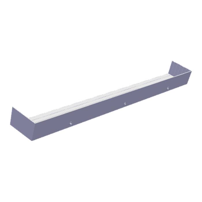 spacer, back, black, 548x65
