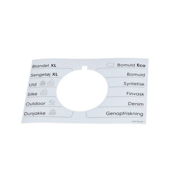 programme plate, knob, adhesive