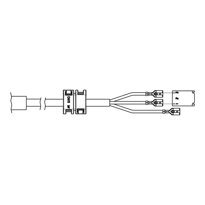 power cable, with, clamp, EU; 1,85m