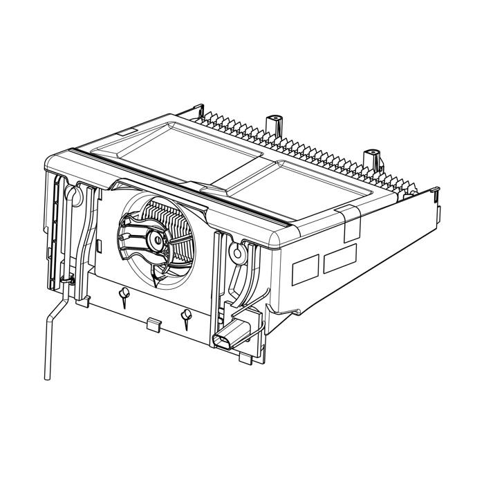 evaporator battery,complete,horizontal,411.2x326x182.8mm