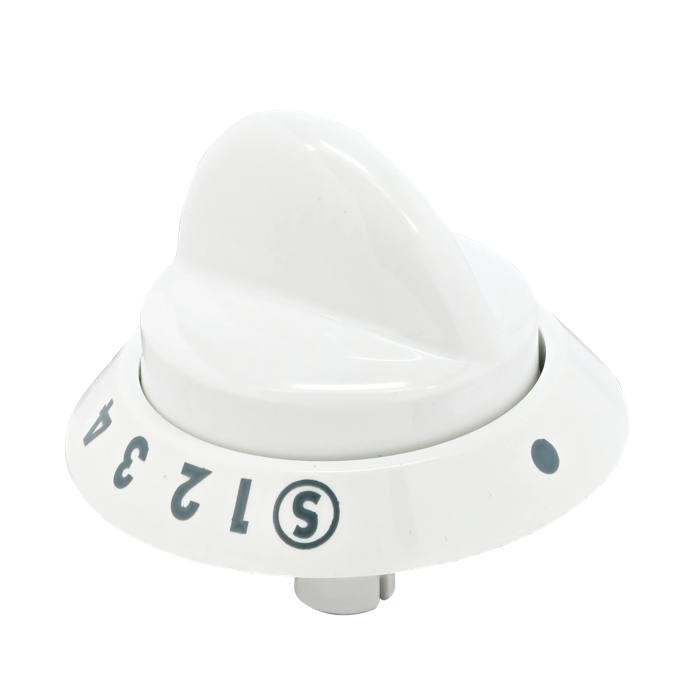 control knob, main oven, white