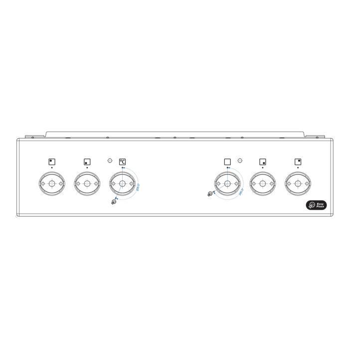 control panel, black, 50cm, 6K