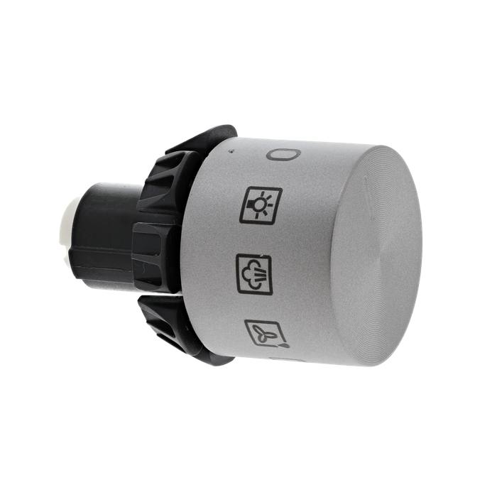 knob, function, grey, 9+0