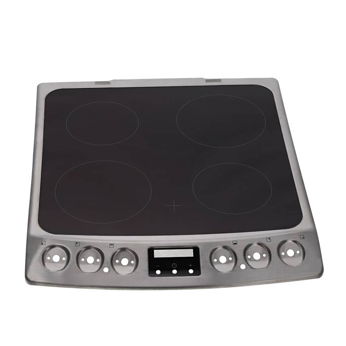 cooking top with frame, inox, 55cm