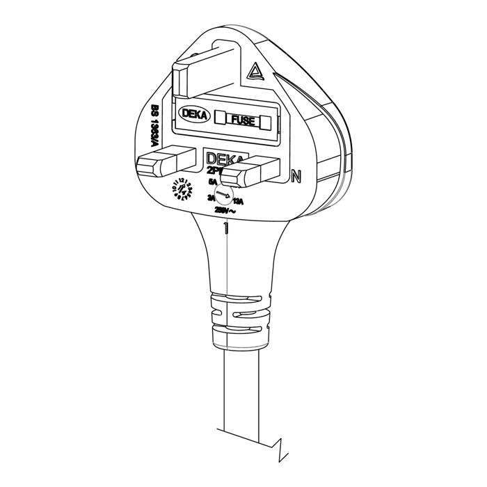 power cable, ISR,1670mm,3x1.5mm