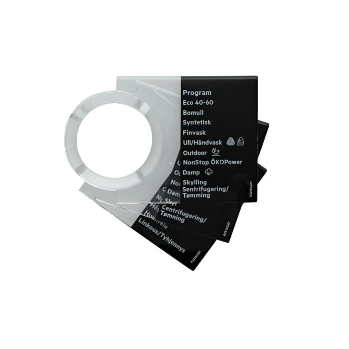 programme plate, knob, magnetic