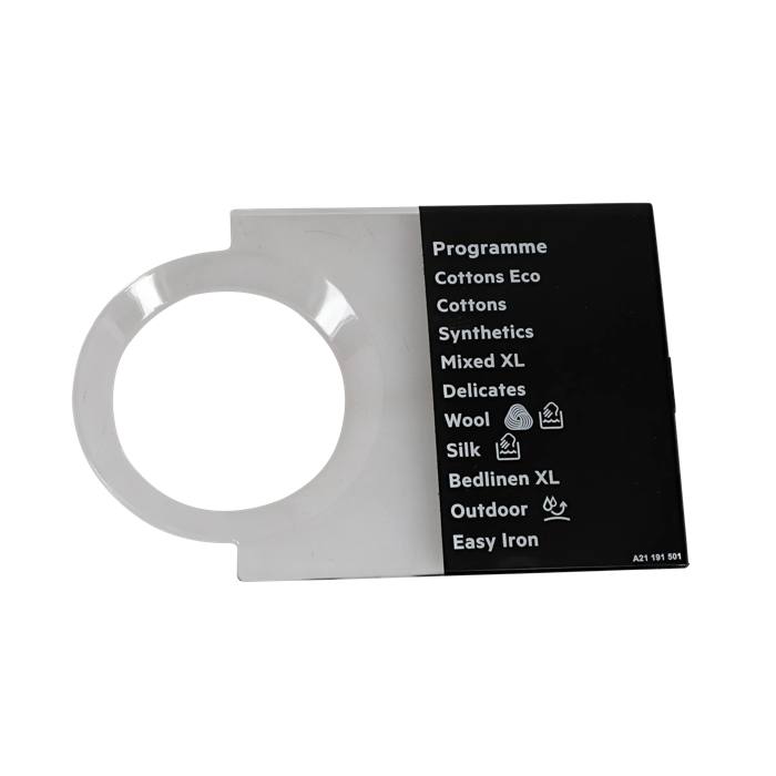 programme plate,knob,adhesive,EN