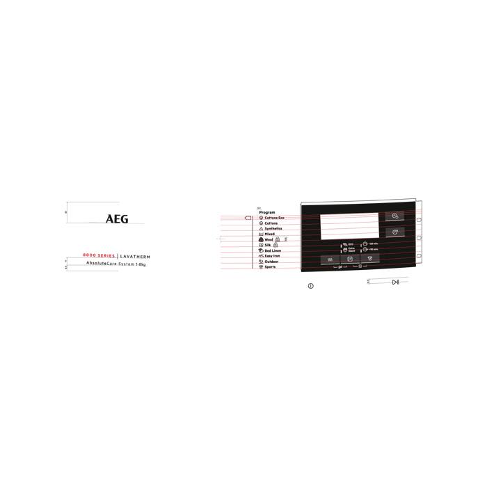 control panel, white, AEG